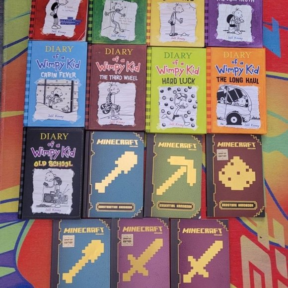 diary of a wimpy kid and minecraft books lot bundle - Picture 6 of 6